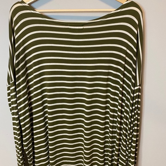 Piko 1988 Green and white striped tunic top - Picture 5 of 7